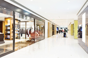 corridor in modern shop